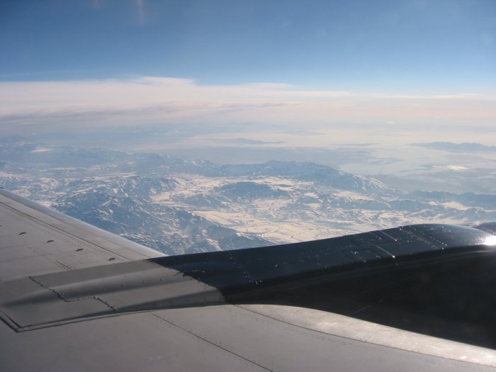 Anflug auf Salt Lake City